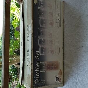 Vintage 1980s Crisa made in Mexico 10 piece tumbler set farmhouse shabby chic